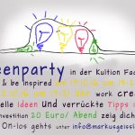 Ideenparty am 19.10/22.10 in der kultion-factory.de München